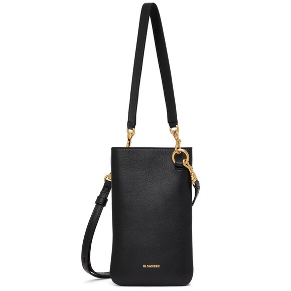 Jil Sander Black Small Lambskin Shoulder Bag - Picture 1 of 6